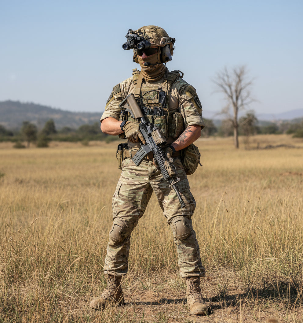 Installed OPS-CORE RAILINK ARC Rails on helmet with NVG and accessories showing seamless cable-free power/data integration