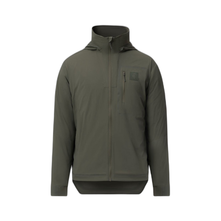 On form frontal photo of the Tomahawk Performance Crosswind Jacket, a tactical wind jacket, in Ranger Green.
