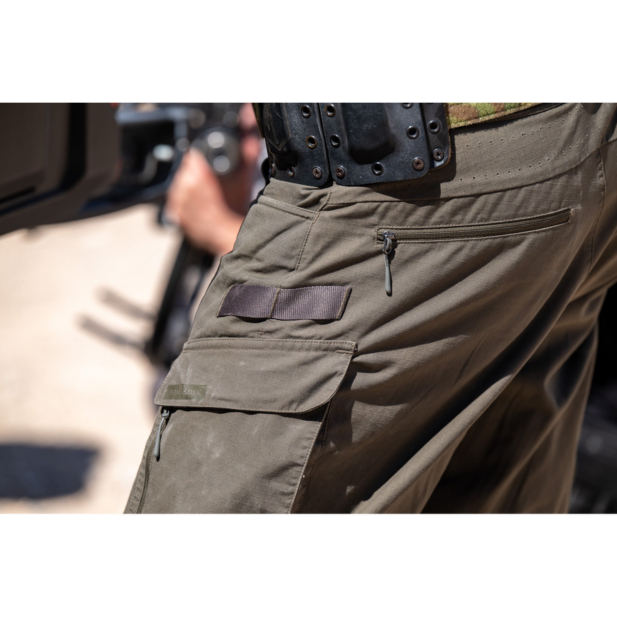Close-up photo showing laser perforation for ventilation on the Tomahawk Performance HW / Combat Pant.