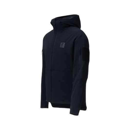 On form photo of the Tomahawk Performance Instructor Jacket, a tactical insulated softshell jacket, in Black.