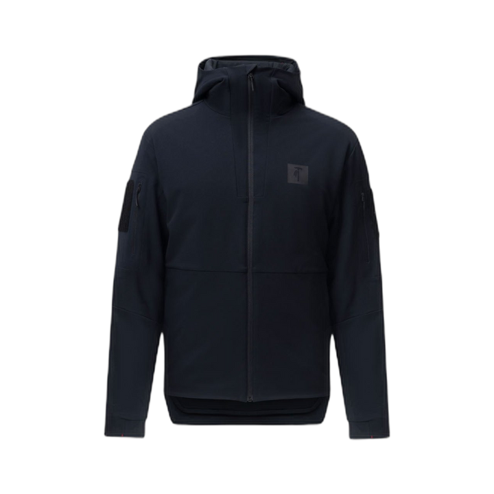 On form frontal photo of the Tomahawk Performance Instructor Jacket, a tactical insulated softshell jacket, in Black.