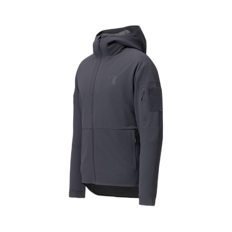 On form photo of the Tomahawk Performance Instructor Jacket, a tactical softshell insulated jacket, in Urban Grey.