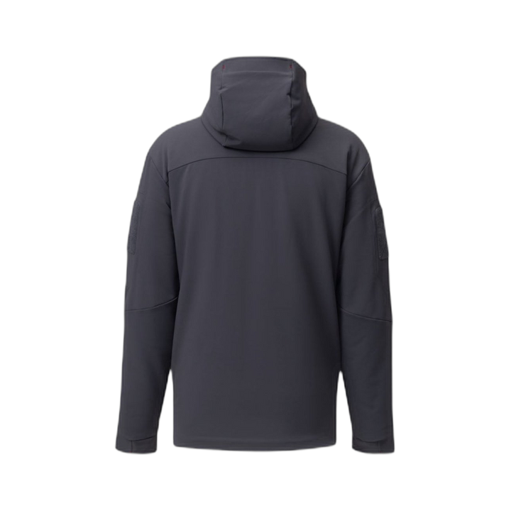 On form back photo of the Tomahawk Performance Instructor Jacket, an insulated softshell tactical jacket, in Urban Grey.