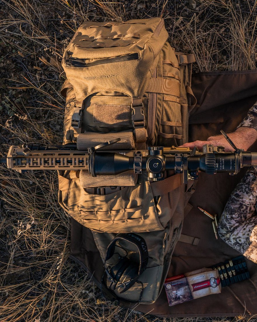 Eberlestock G2 Gunslinger II tactical rifle pack in use - lifestyle photo