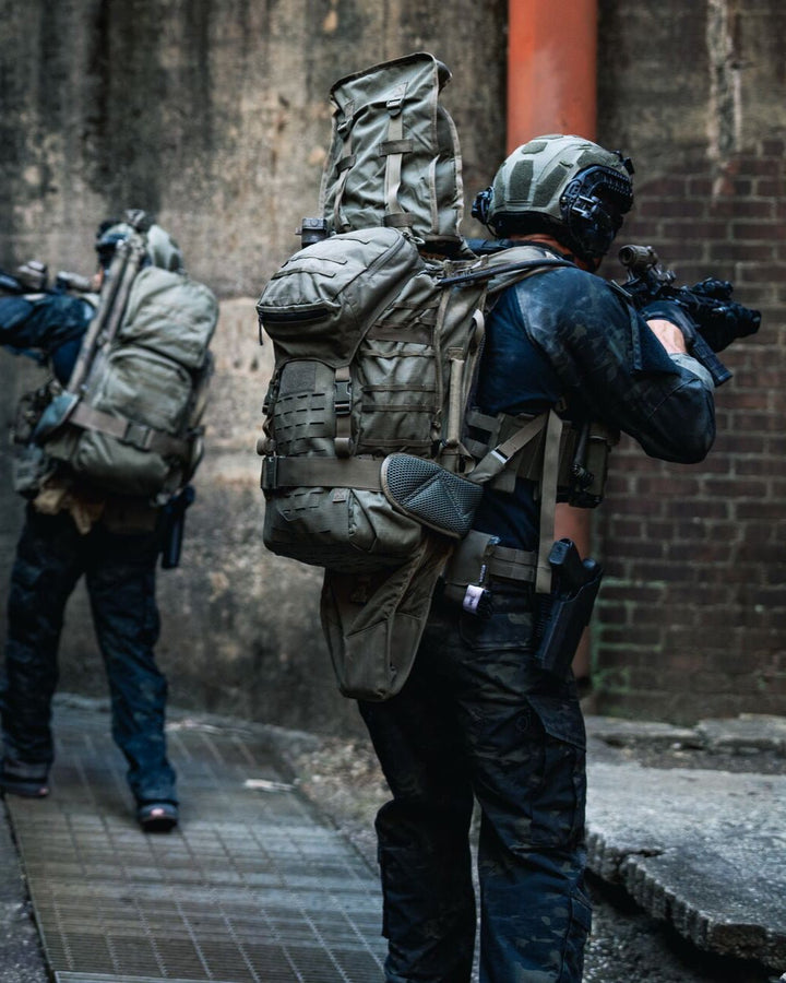 Eberlestock G2 Gunslinger II tactical rifle pack in use - lifestyle photo