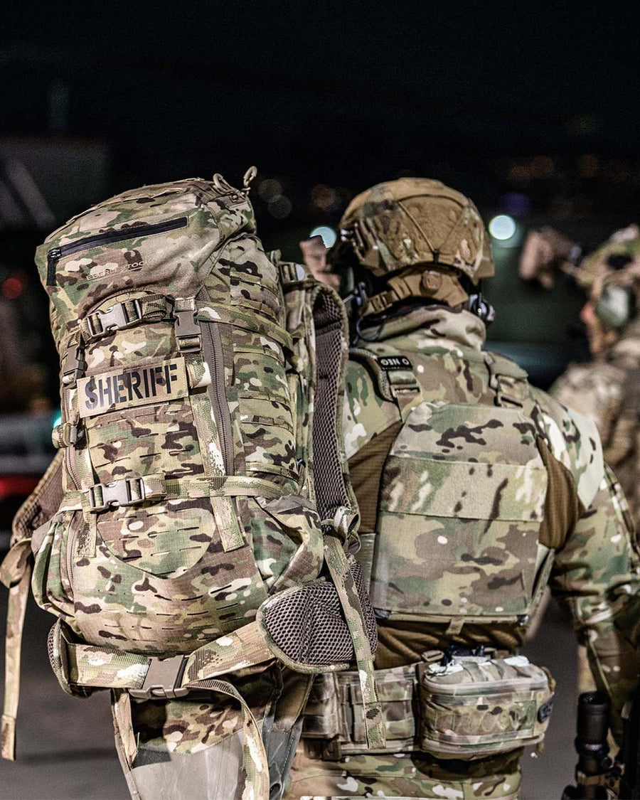 Eberlestock G2 Gunslinger II tactical rifle pack in use - lifestyle photo