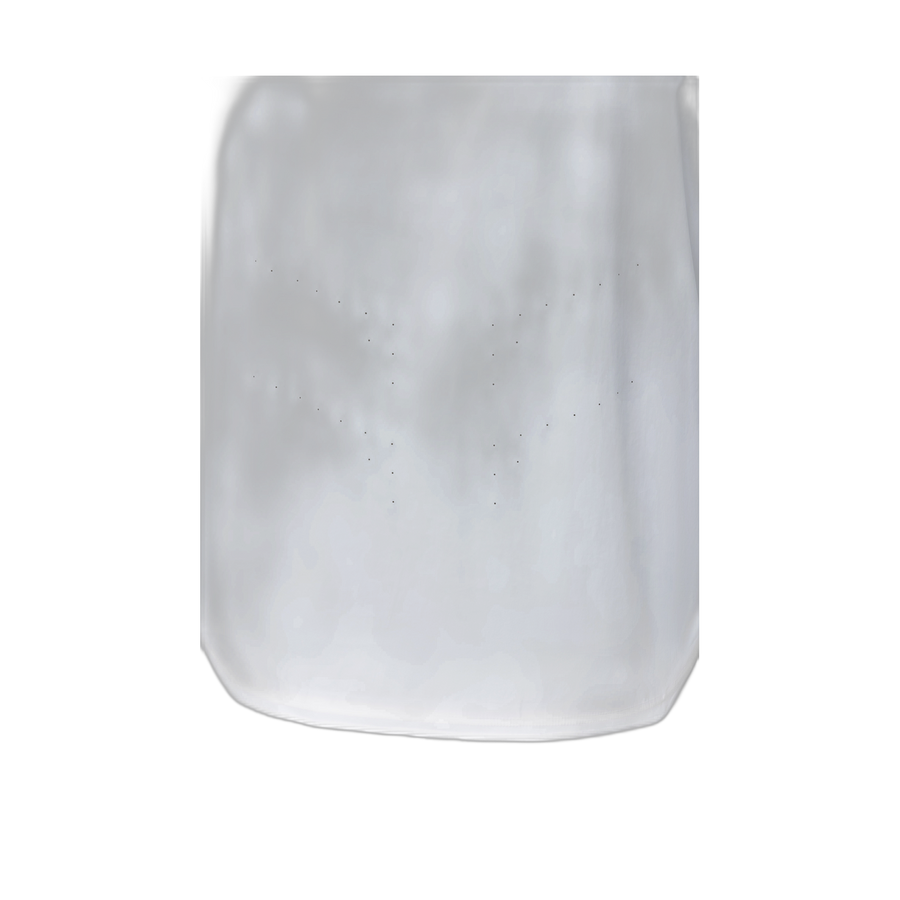 Close-up photo of the Tomahawk Performance Overlayer Anorak's back laser perforation panels for ventilation in the color Overwhite.